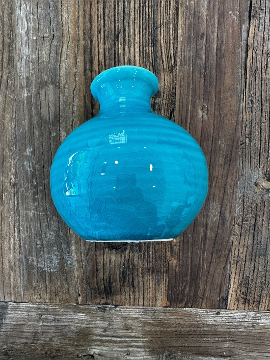 Other - Turquoise Ceramic Accent Vase - Home Accents